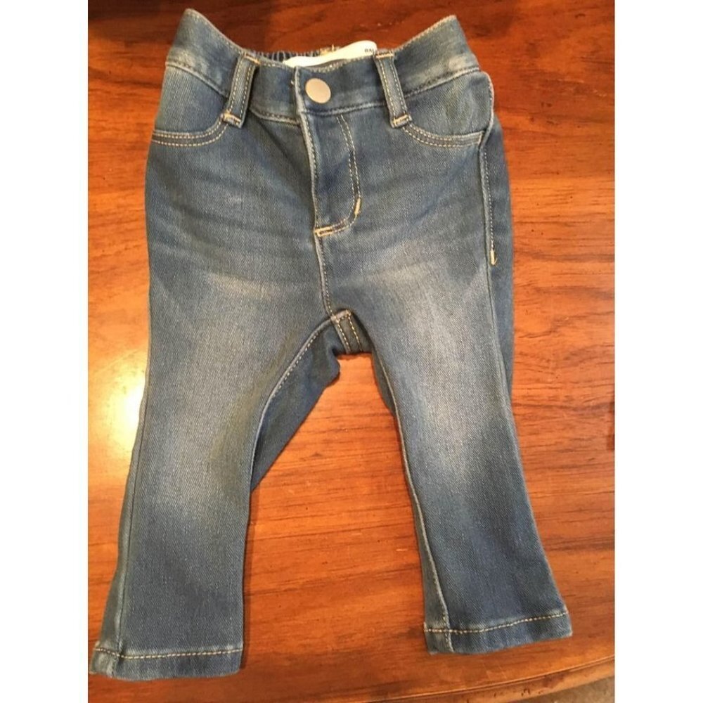 Old Navy Ballerina Denim Blue Jean Jeggings Casual Baby Girls Size 6-12 Months